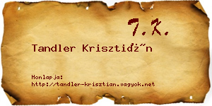 Tandler Krisztián névjegykártya